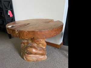 coffee table - round - 28.25" x 3.5" (thick) x 20"H - teakroot # 7594