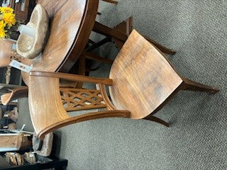 chair - carved x back - teakwood
