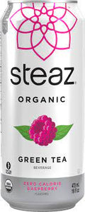 steaz iced tea - green tea - raspberry - 473ml