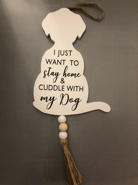 sign - dog cuddle - 6