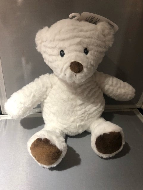 baby - ridged plush bear - white - 8