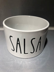 salsa bowl - white - farmhouse modern - 4.5"x3"