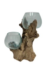 Load image into Gallery viewer, green glass - 1 GLASS small (as is)- slumping/gamal wood - assorted