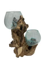 Load image into Gallery viewer, green glass - 1 GLASS small (as is)- slumping/gamal wood - assorted