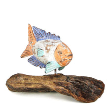 Load image into Gallery viewer, fish - gamal wood base - mix colour - each unique