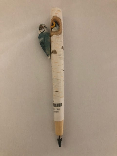 animal pen  - blue jay - birch/wood