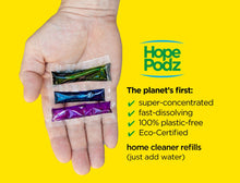 Load image into Gallery viewer, hopepodz - TRIOPAC - glass/bathroom/multi surface cleaner