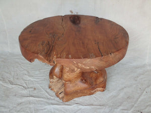 coffee table - round - 28.25" x 3.5" (thick) x 20"H - teakroot # 7594