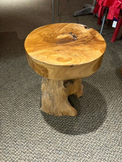 stool/side table - mushroom - S root #1109 - teakroot - 35cm x 35cm x 41cm
