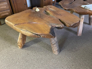 coffee table - 3 legs - teak root - root # 7620 - 32"x.32"x20"