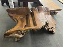 Load image into Gallery viewer, bench unique xl - teak root - # 7682 - sleigh like - 170x115x57cm
