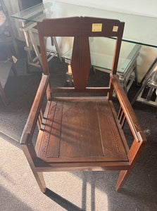 chairs w/ arms -  w/ solid diamond shape back- 21x21x35.5"H
