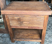 Load image into Gallery viewer, table - side table/bedside - 1 drawer - teakwood erosi - 30&quot;Hx25.5&quot;wx17.75&quot;D
