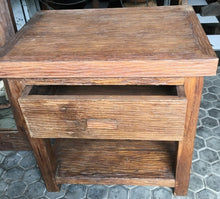 Load image into Gallery viewer, table - side table/bedside - 1 drawer - teakwood erosi - 30&quot;Hx25.5&quot;wx17.75&quot;D
