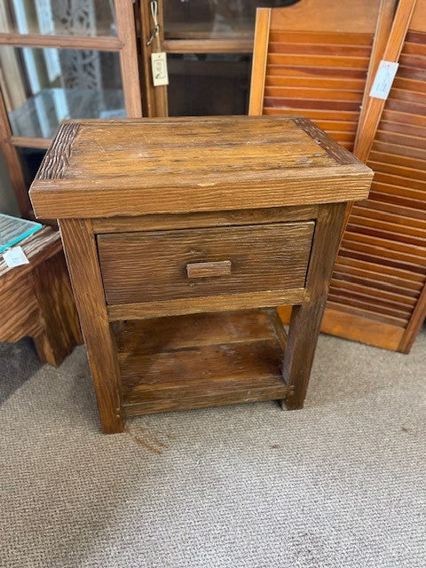 table - side table/bedside - 1 drawer - teakwood erosi - 30