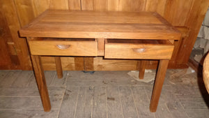 table - console - 2 drawer cup shape handle - teak - #1012 - 100x60x75cm