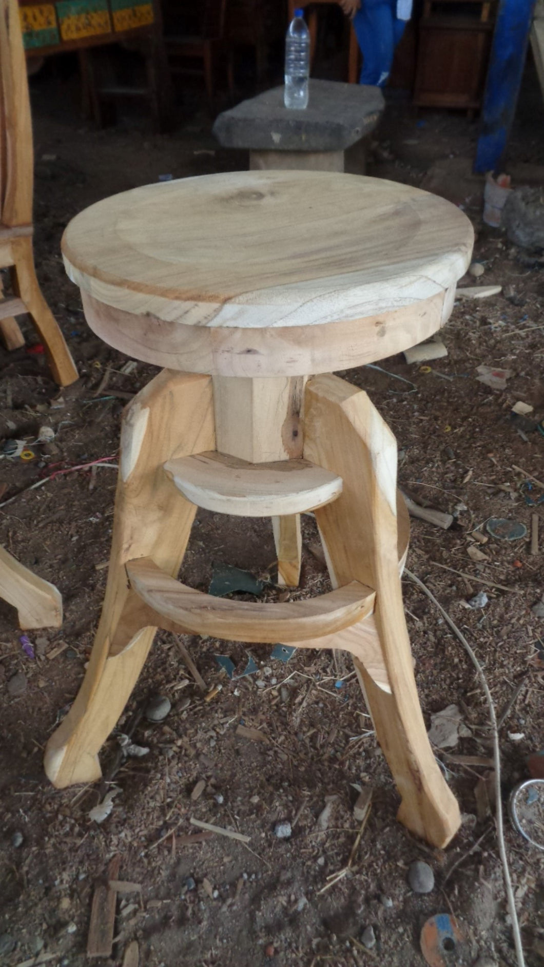 bar stool - rocky - 4 legged - piano stool style - 40x80 cm high - root 1028