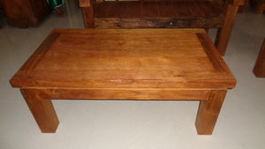 coffee table - square legs - teakwood - 125x70x50