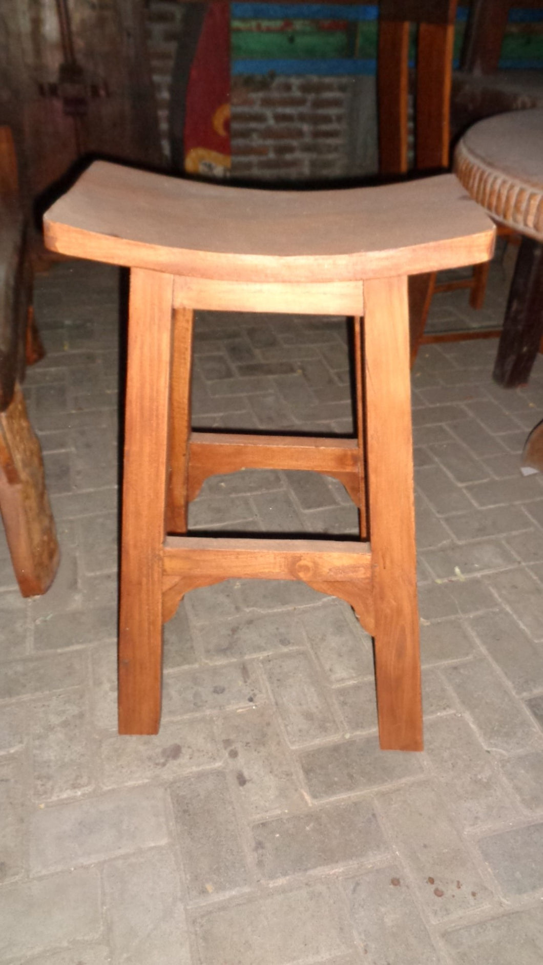 bar stool - feng shui - 50x30x80cm - teakwood - root 1025