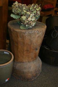 planter - teakwood log - small