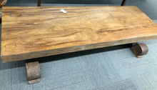 Load image into Gallery viewer, coffee table - teakwood - javanese joglo carved/curled legs - 213x73x9.5x45cmH
