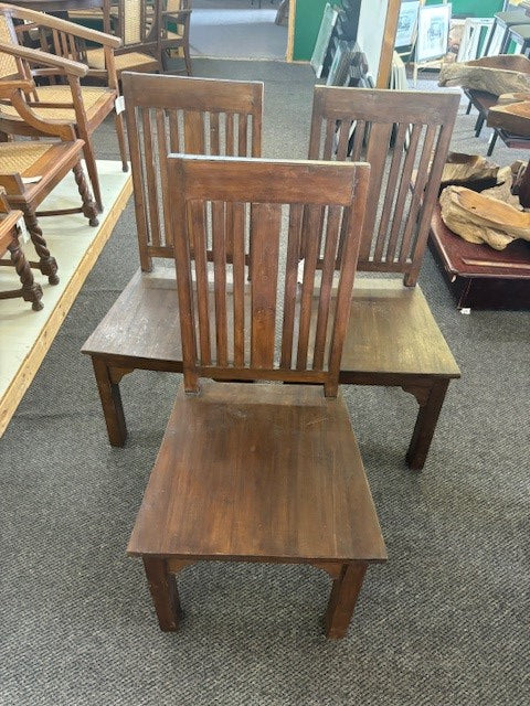 chair - dining - surabaya - vertical slat back - panel seat - 18x19x39