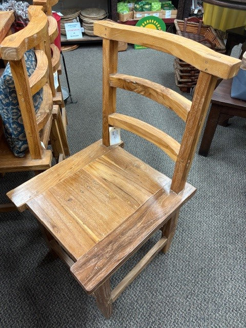 dining chair - ONE SINGLE CHAIR - 3 rung back - antique teakwood