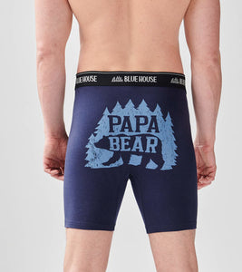 men's boxer brief - papa bear - woods
