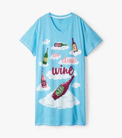 woman's sleepshirt - cloud wine