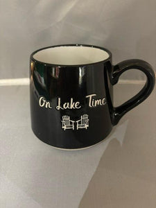 mug - on lake time - fat bottom mug - 3.75"x4"