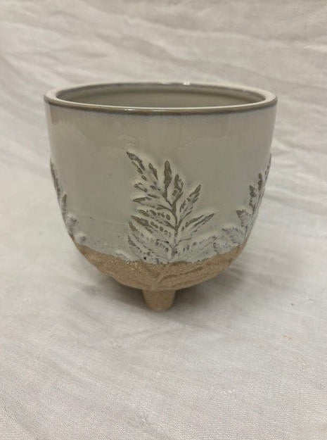 planter - fern pattern - ceramic - 5