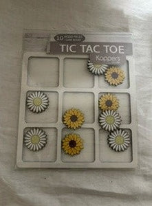 game - tic tac toe - sunflower / daisy - 9"