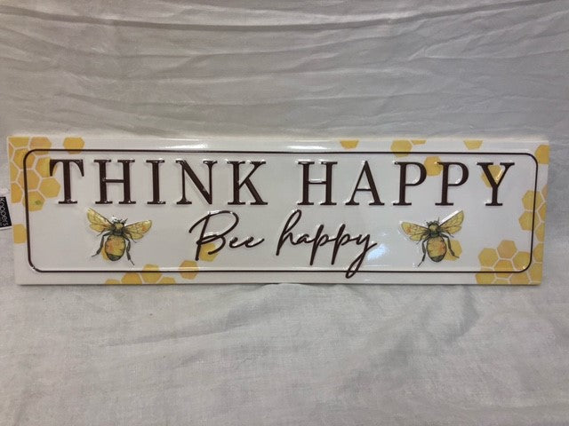 sign - bee - think happey bee happy - 20