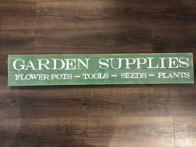 sign - garden supplies - green - 48