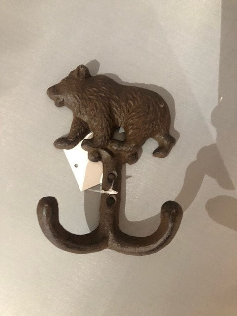 bear dual hook - cast iron - 4