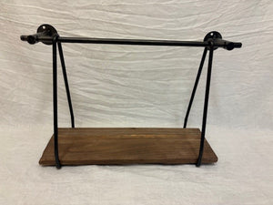 modern hanging shelf - wood/metal - small - 18"