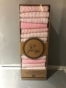 baby - 16 pack terry washcloth - pink - jess & lulu