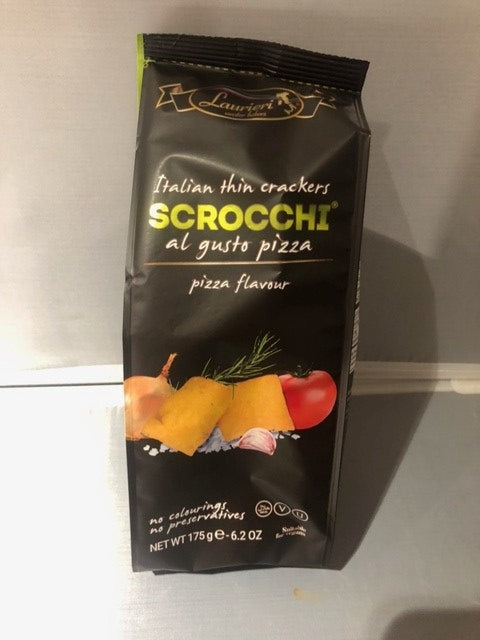 laurieri scrocchi -  italian crackers - pizza flavour - 175g