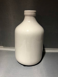 bottle vase - white - 6"