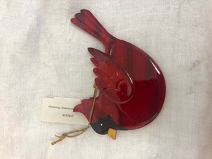 ornament - cardinal - wooden - 5"