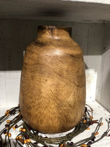 wooden vase - 7.5" - smooth