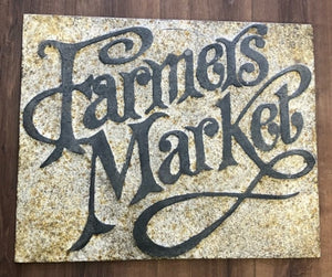 sign - farmers market - 23.8"x19.3" - metal