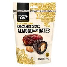 Load image into Gallery viewer, dark chocolate - covered almond stuffed dates - 100g - kitchen &amp; love
