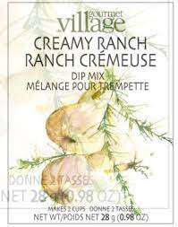 gourmet village - dip - creamy ranch - recipe box