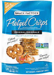 pretzel crisps - original deli style - snack factory - 200g