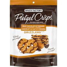 pretzel crisps - chocolate caramel - drizzler - snack factory - 240g