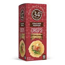 34 degrees savory crisps- cracked pepper - 127g