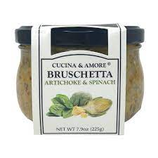 cucina & amore - bruschetta - artichoke & spinach - 225g