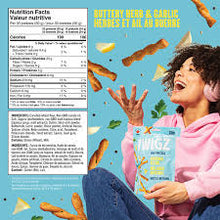 Load image into Gallery viewer, twigz - Pretzels - buttery herb &amp; garlic - 130g
