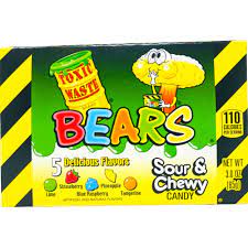 toxic waste  - sour & chewy bears - assorted - 3oz